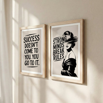 Just Be You Positive Vibes Wall Art Set of 2