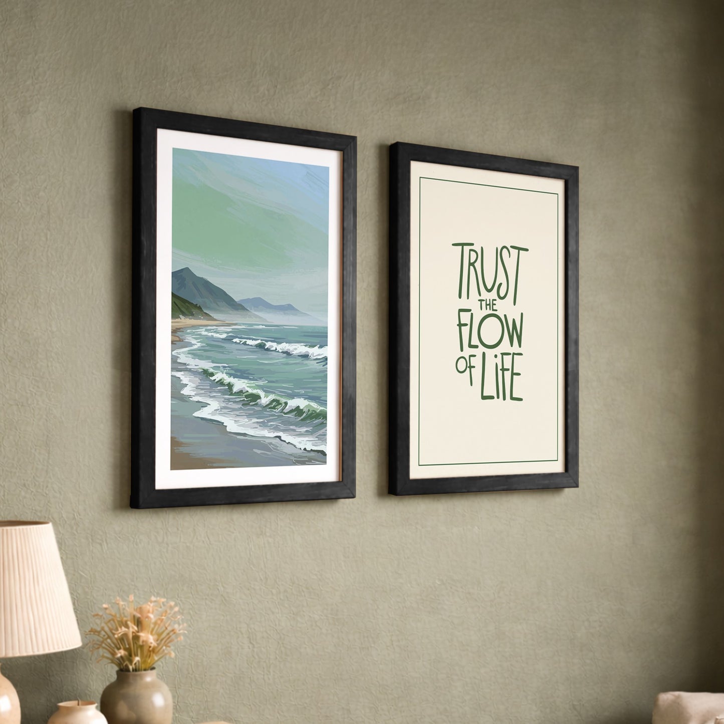 Trust the Flow of Life Wall Art Set of 2