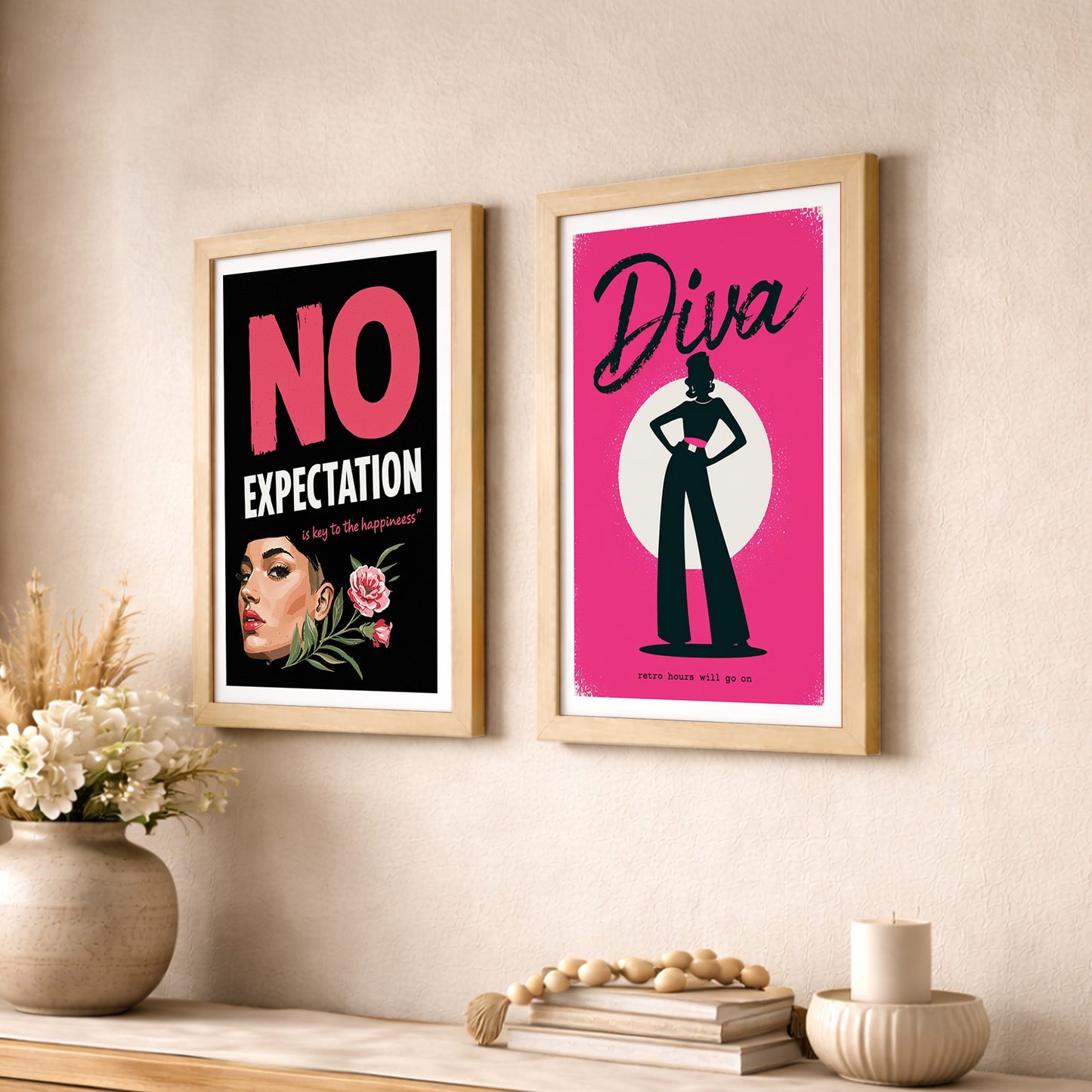Diva Motivational Wall Art Set of 2