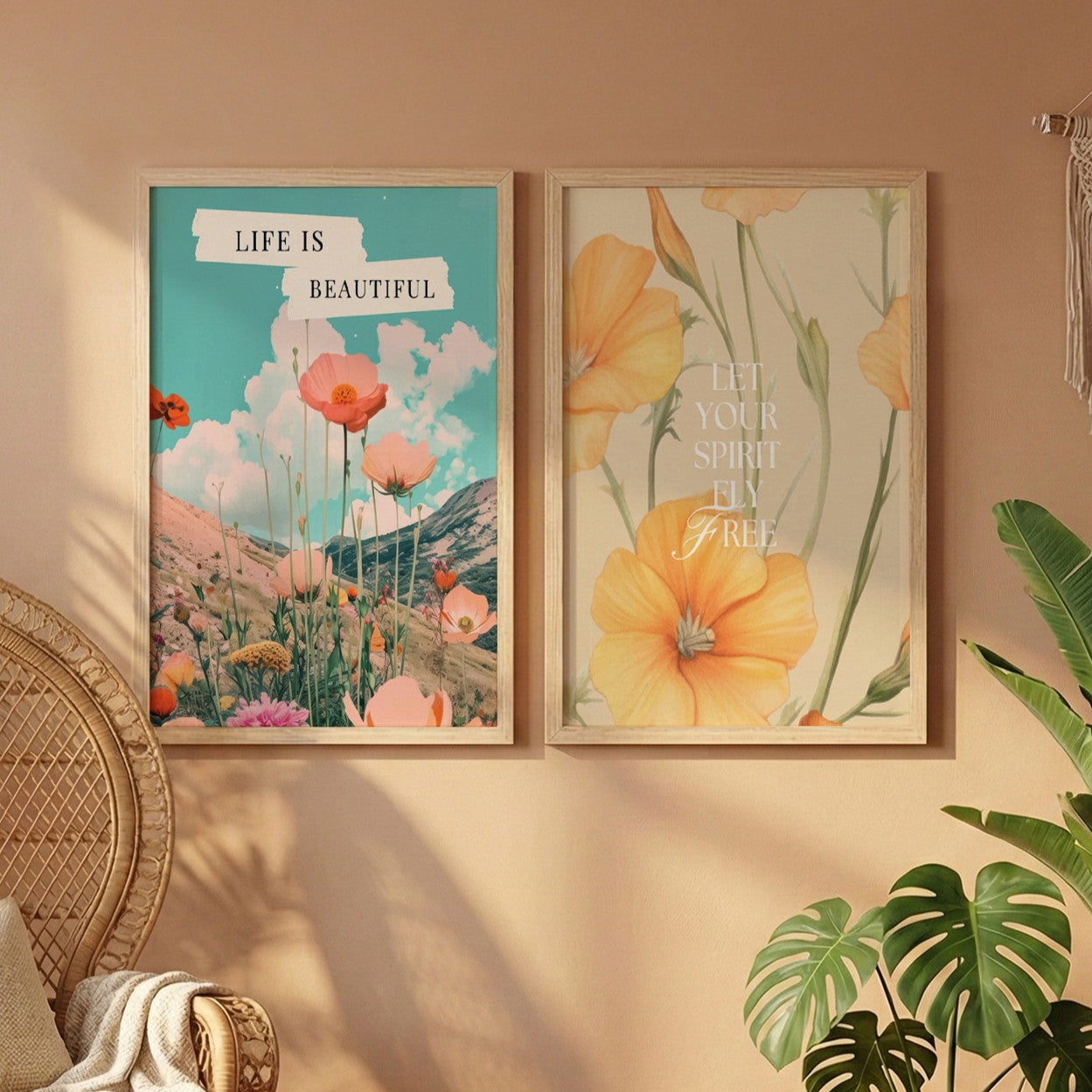 Life is Beautiful Wall Art Set of 2