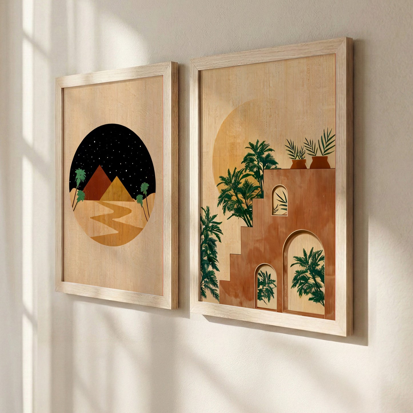 Boho Desert Oasis Wall Frame Set of 2