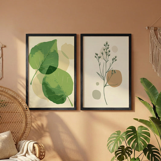 Minimal Botanical Wall Frame Set of 2