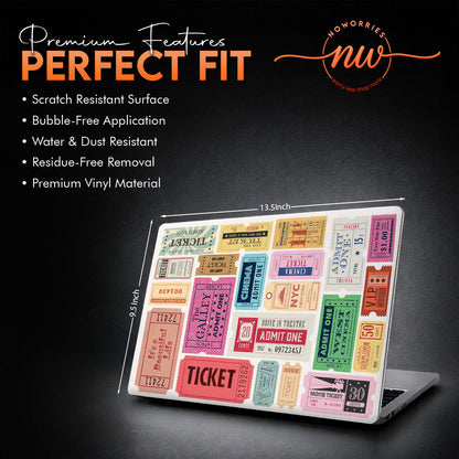 Retro Movie Ticket Vinyl Laptop Skin