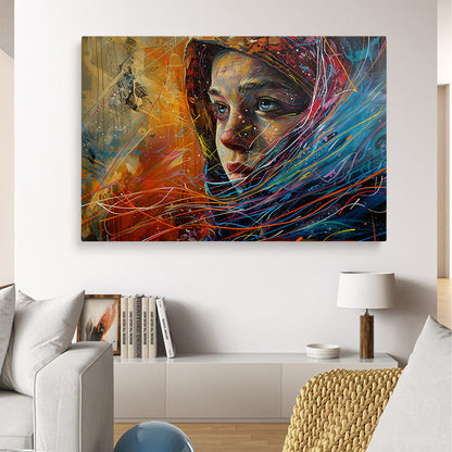 Abstract Woman Portrait Art Wall Canvas