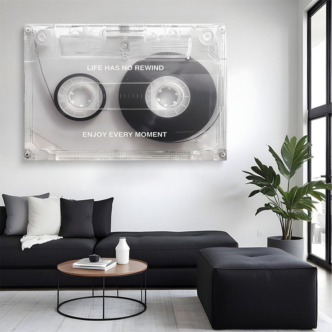 Clear Cassette Tape Art Print Wall Canvas
