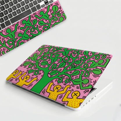 Abstract Tree Pop Art Pink Laptop Skin