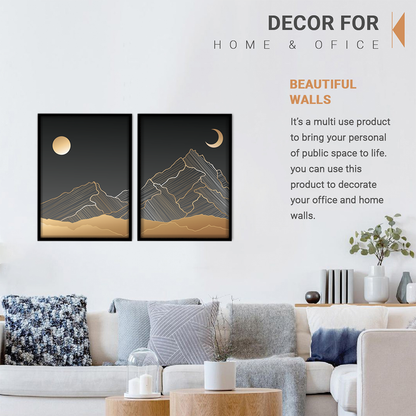 Golden Night Duo Wall Frame