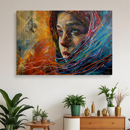 Abstract Woman Portrait Art Wall Canvas