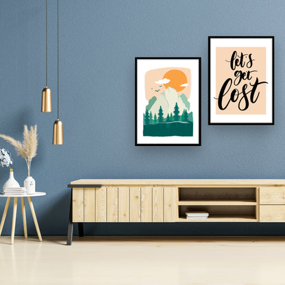 Illustrations of Exploration and Adventure Wall Frame