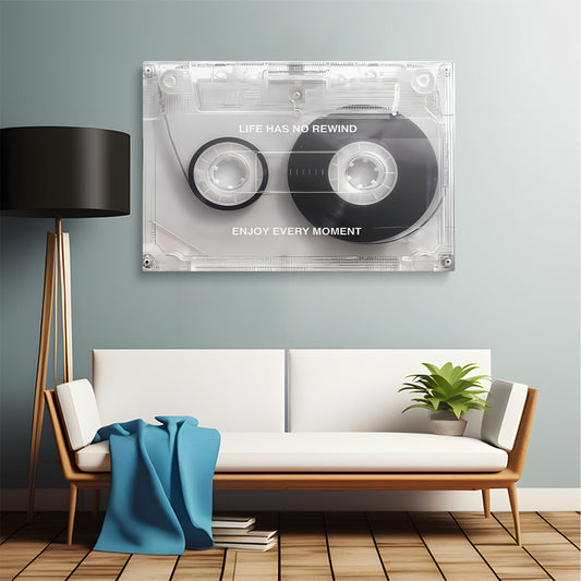 Clear Cassette Tape Art Print Wall Canvas