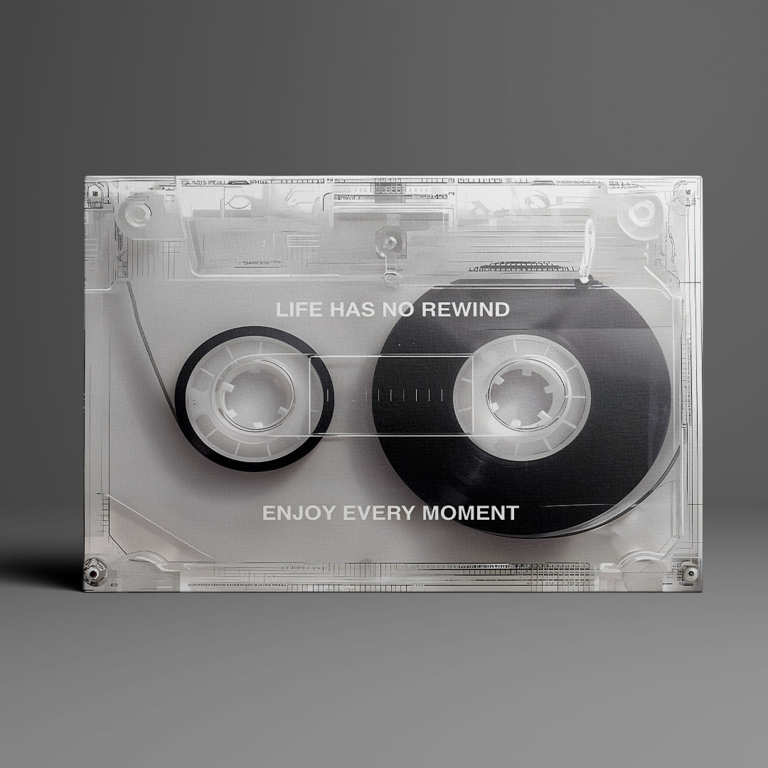 Clear Cassette Tape Art Print Wall Canvas