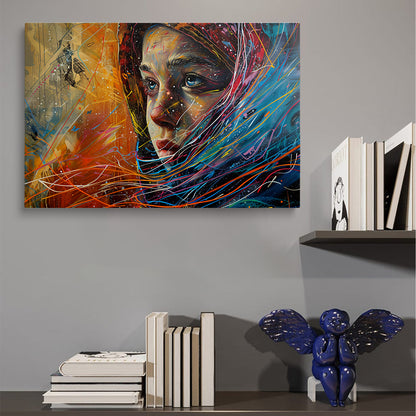 Abstract Woman Portrait Art Wall Canvas