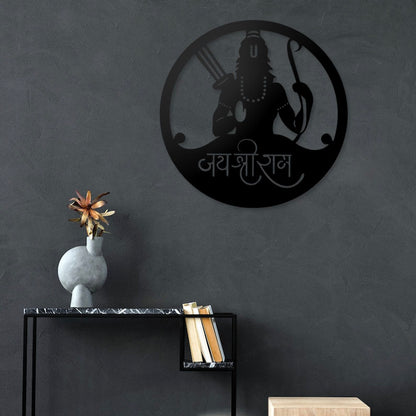Jai Shree Ram Pinewood Wall Art