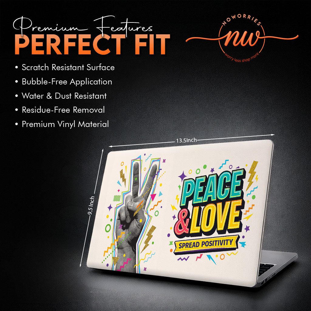 Peace & Love Retro Pop Laptop Skin
