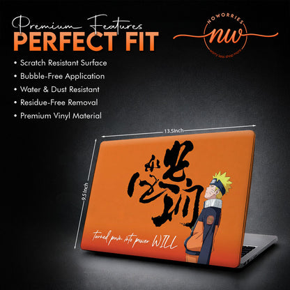 Will of Fire Minimalist Anime Aesthetic Laptop Skin