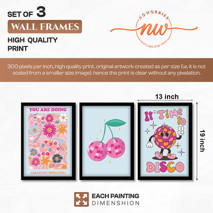 Retro Disco Pop Art Set of 3