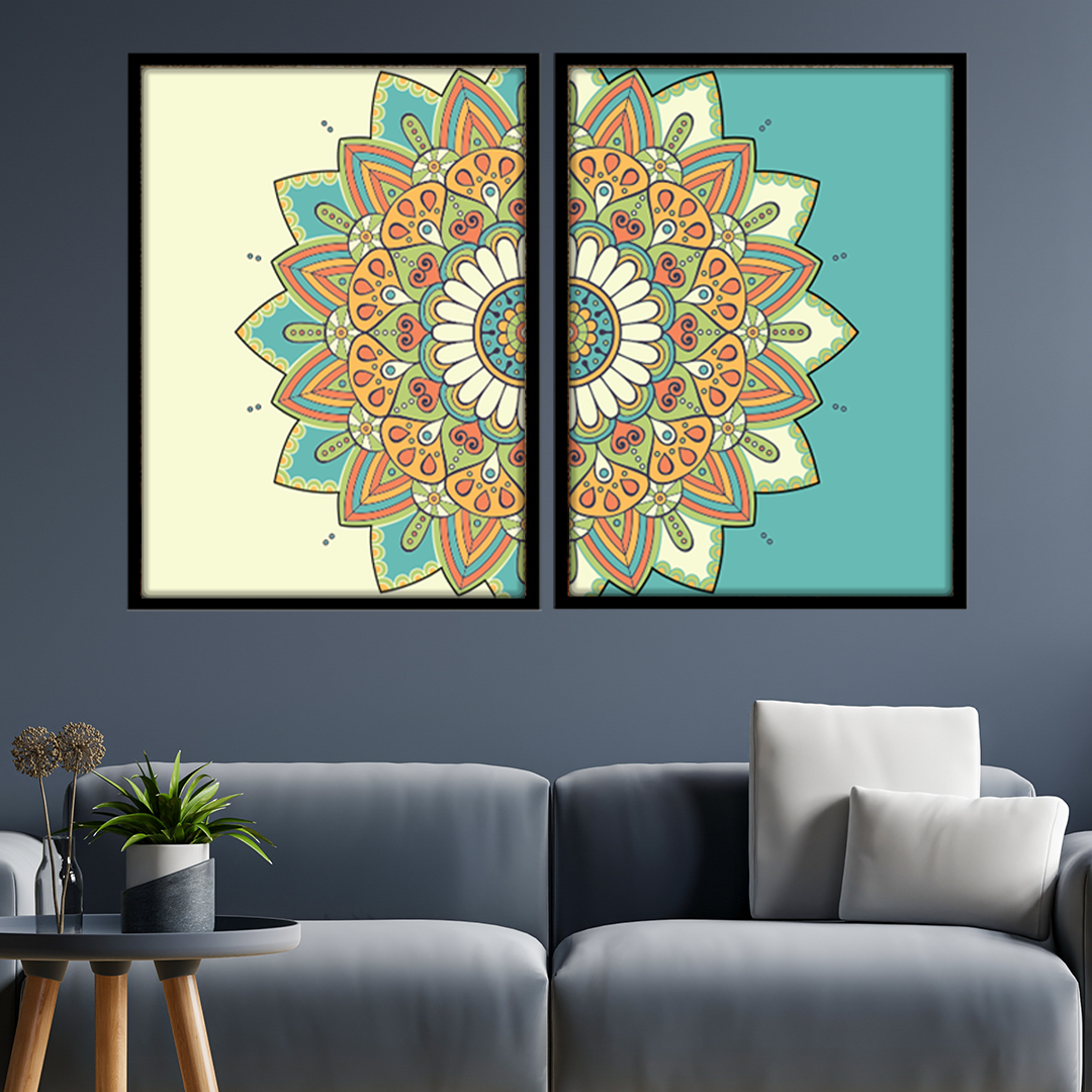 Boho Mandala Elegance Wall Frame Set
