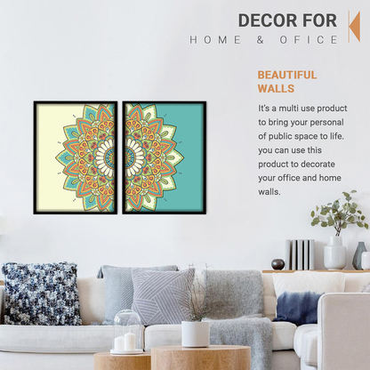 Intricate Split Mandala Wall Frame