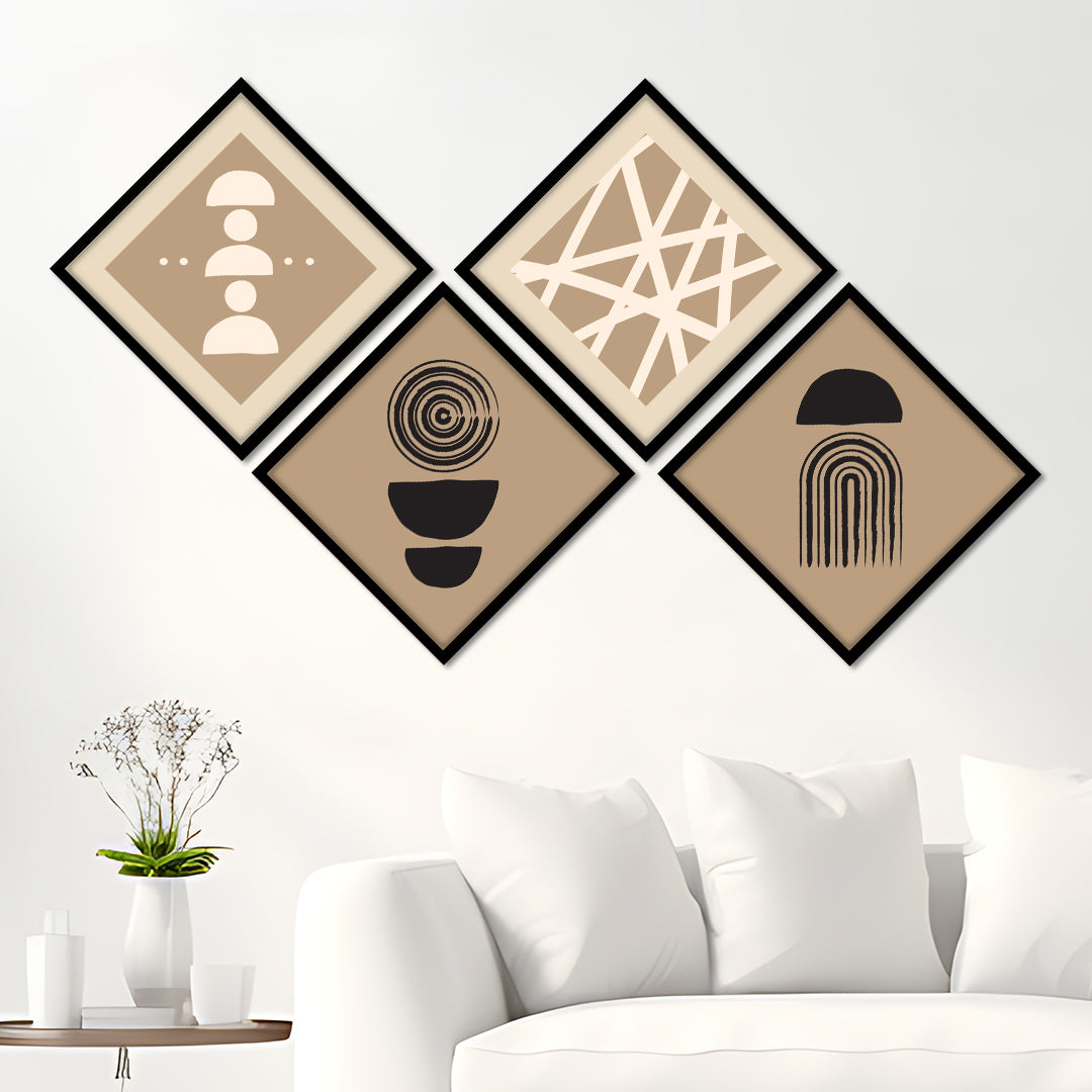 Earthy Geometry Wall Frame Set