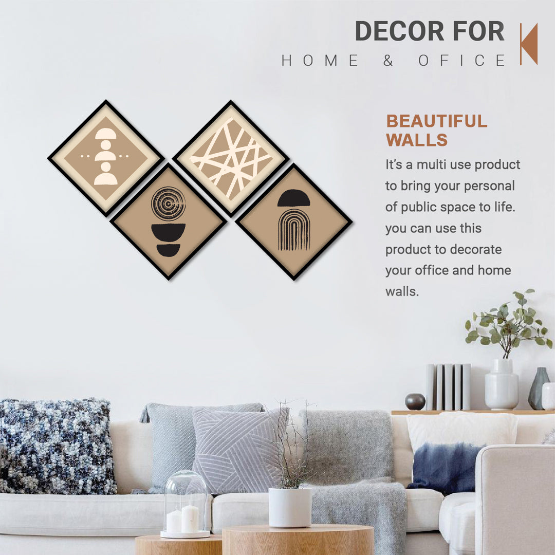 Earthy Geometry Wall Frame Set