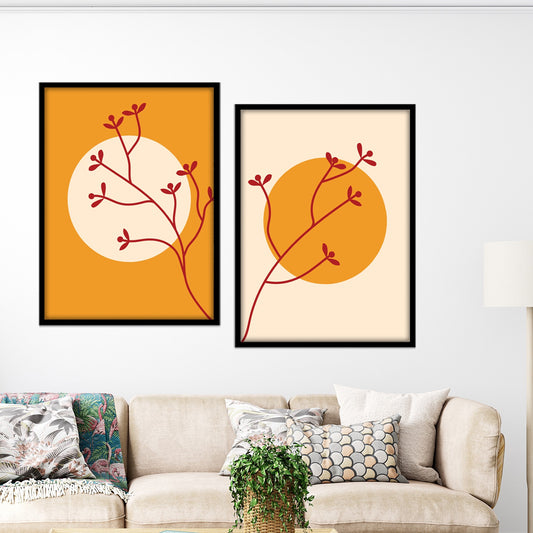 Sunrise Branch Wall Frame Set