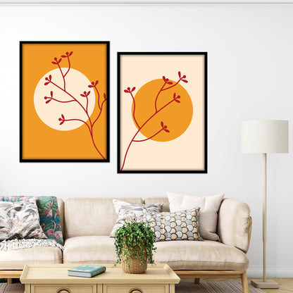 Sunrise Branch Wall Frame Set