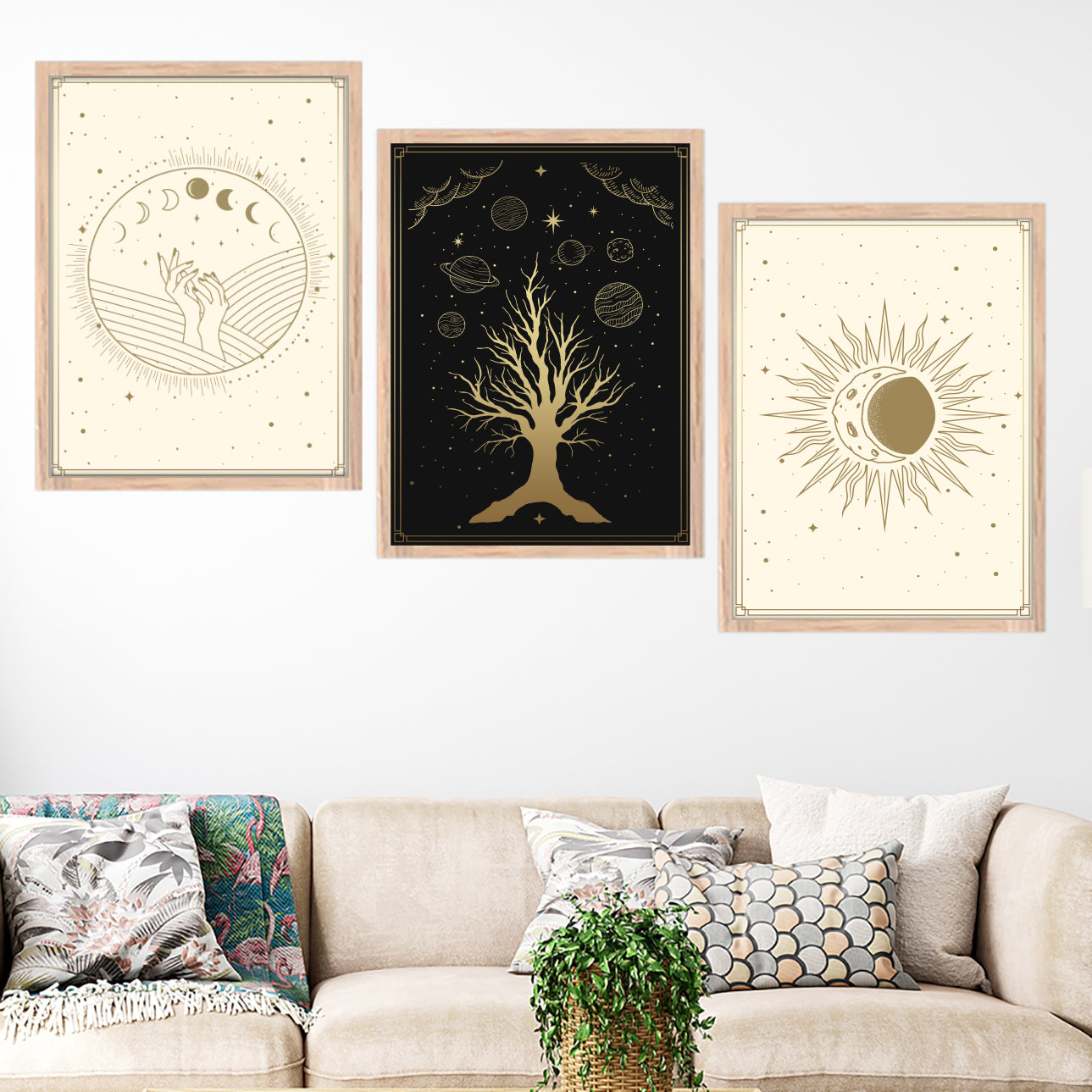 Celestial Moon & Universe Wall Art
