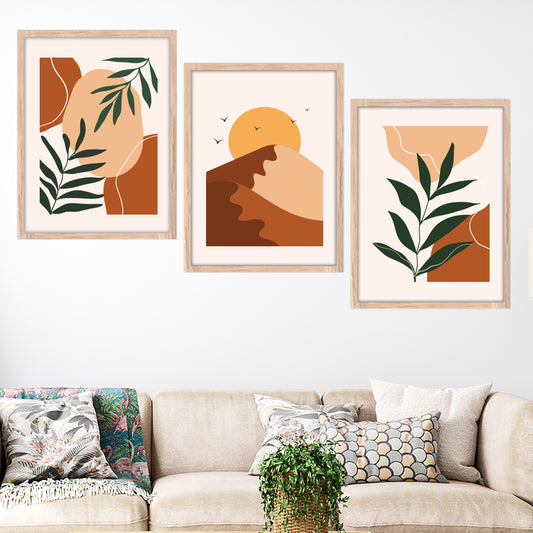 Earthy Abstract Trio Wall Frame