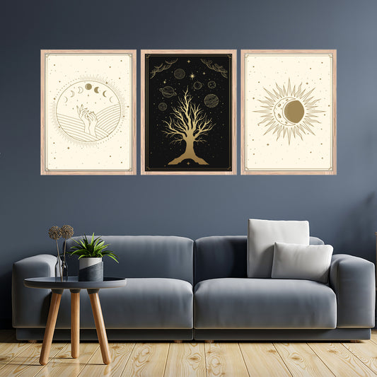 Celestial Moon & Universe Wall Art