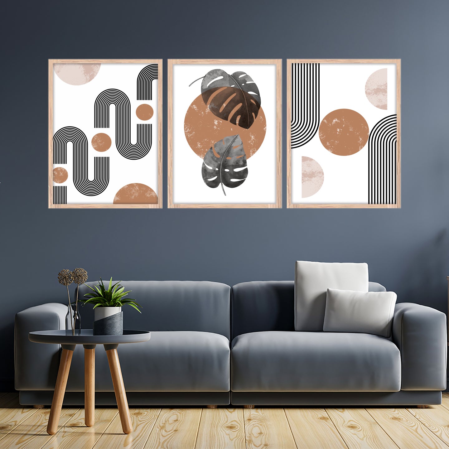 Rustic Botanical Geometry Wall Art