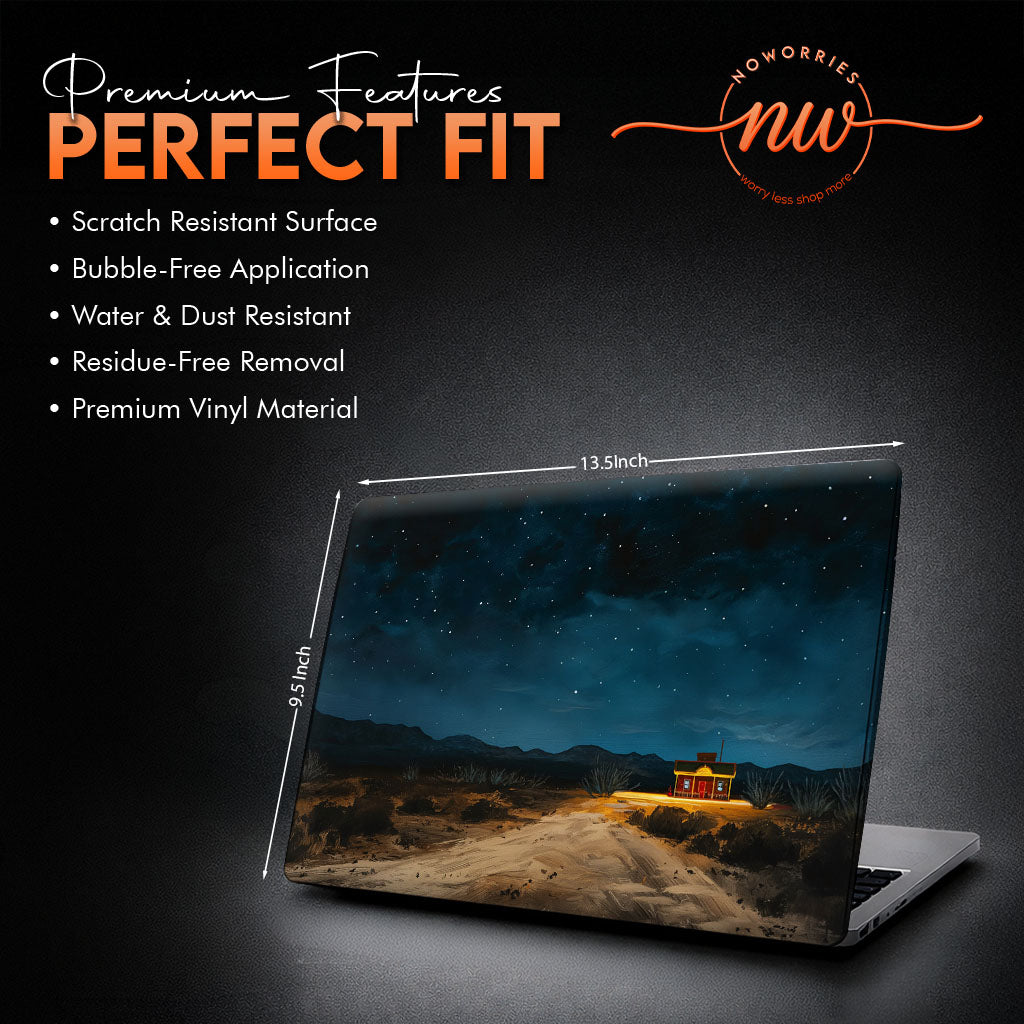 Starry Night Cabin Premium Laptop Skin