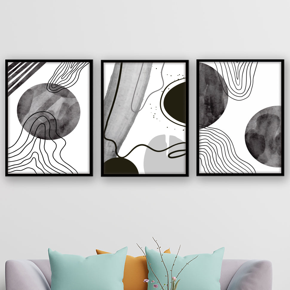 Abstract Ink Flow Wall Art