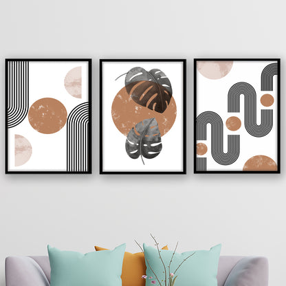 Rustic Botanical Geometry Wall Art
