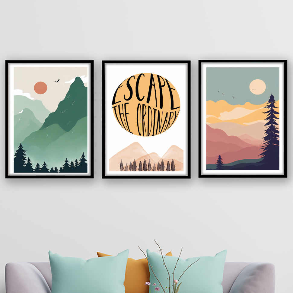Escape the Ordinary Trio Wall Frame Set