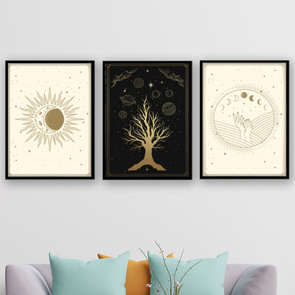 Celestial Moon & Universe Wall Art