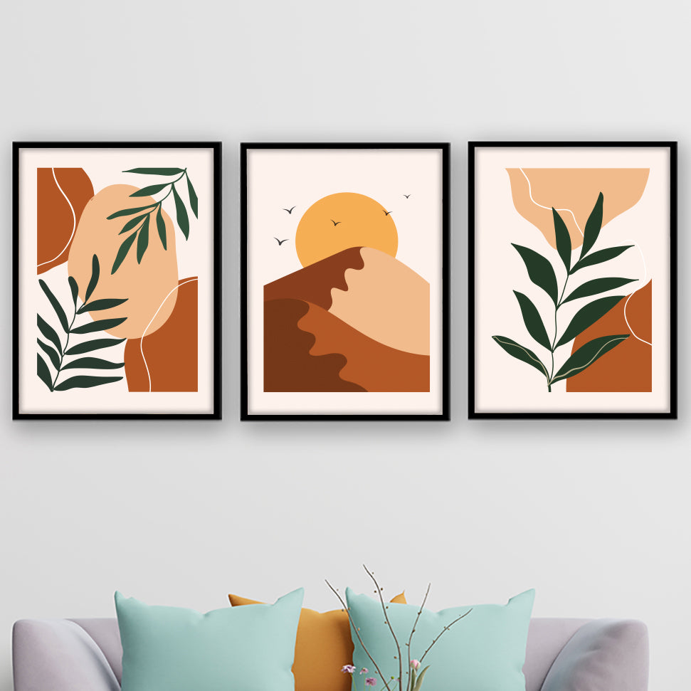 Earthy Abstract Trio Wall Frame