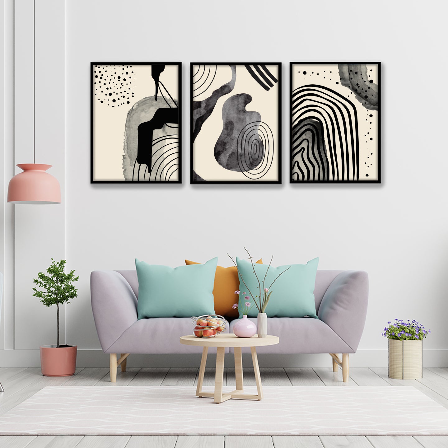 Modern Ink Abstract Wall Art