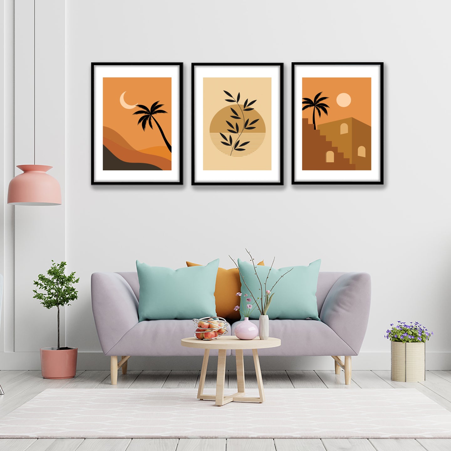 Desert Sunset Minimalist Wall Art