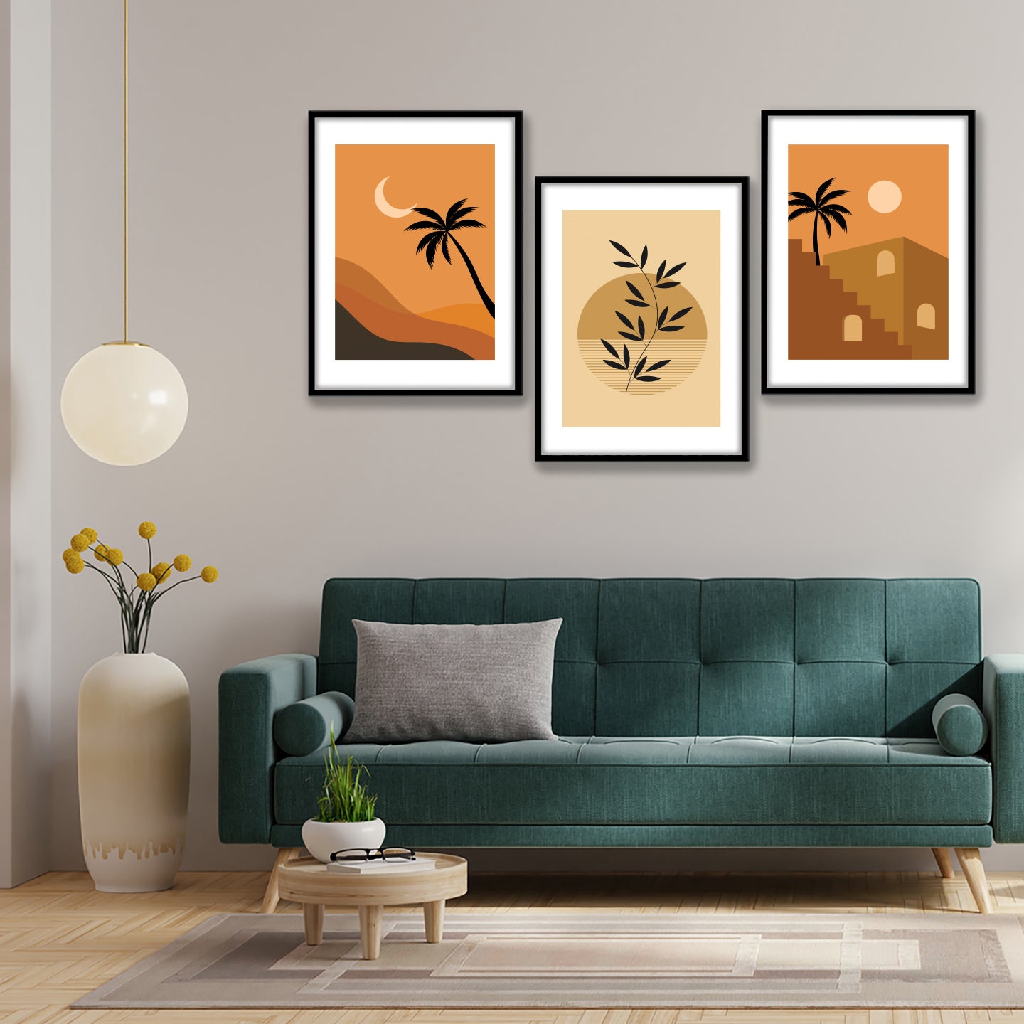 Desert Sunset Minimalist Wall Art