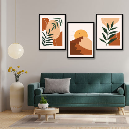 Earthy Abstract Trio Wall Frame