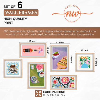 Colorful Lifestyle Wall Set of 6