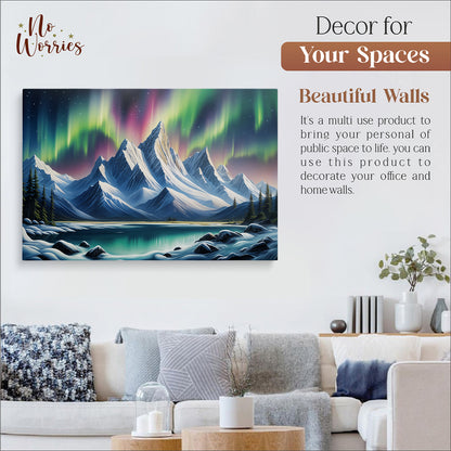 Northern Lights Peak Wall Canvas