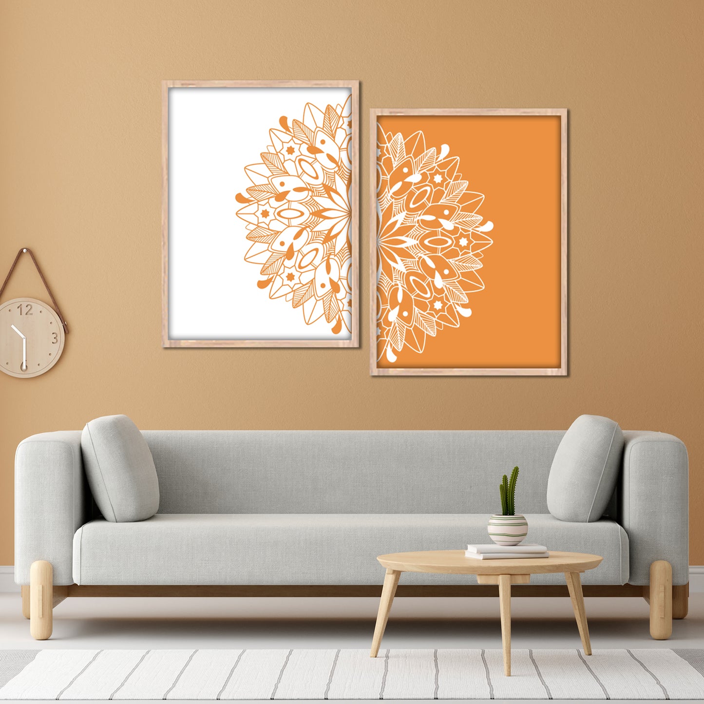 Yin and Yang Balance Mandala Wall Frame