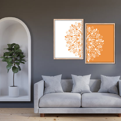 Yin and Yang Balance Mandala Wall Frame