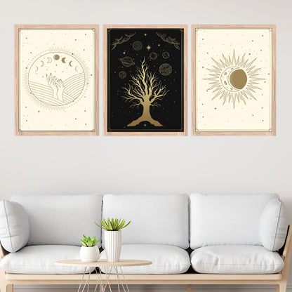 Celestial Moon & Universe Wall Art