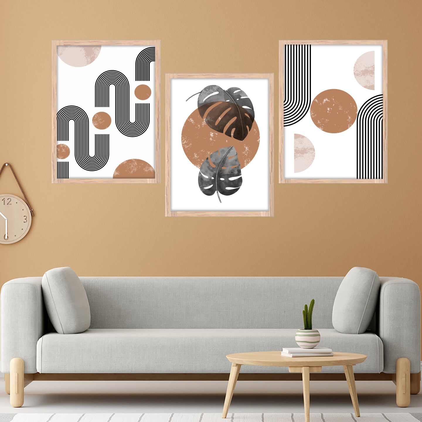 Rustic Botanical Geometry Wall Art