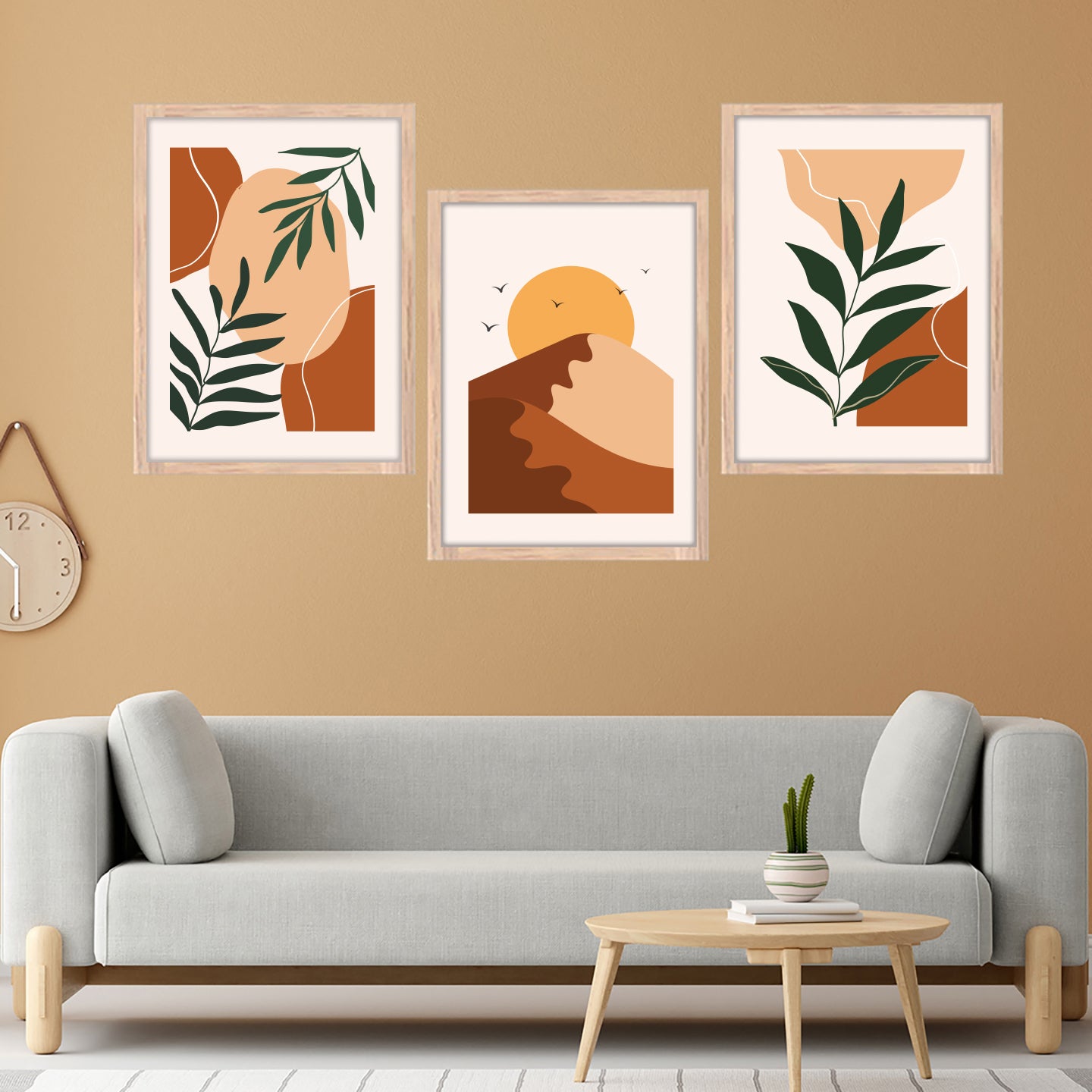 Earthy Abstract Trio Wall Frame