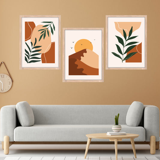 Earthy Abstract Trio Wall Frame