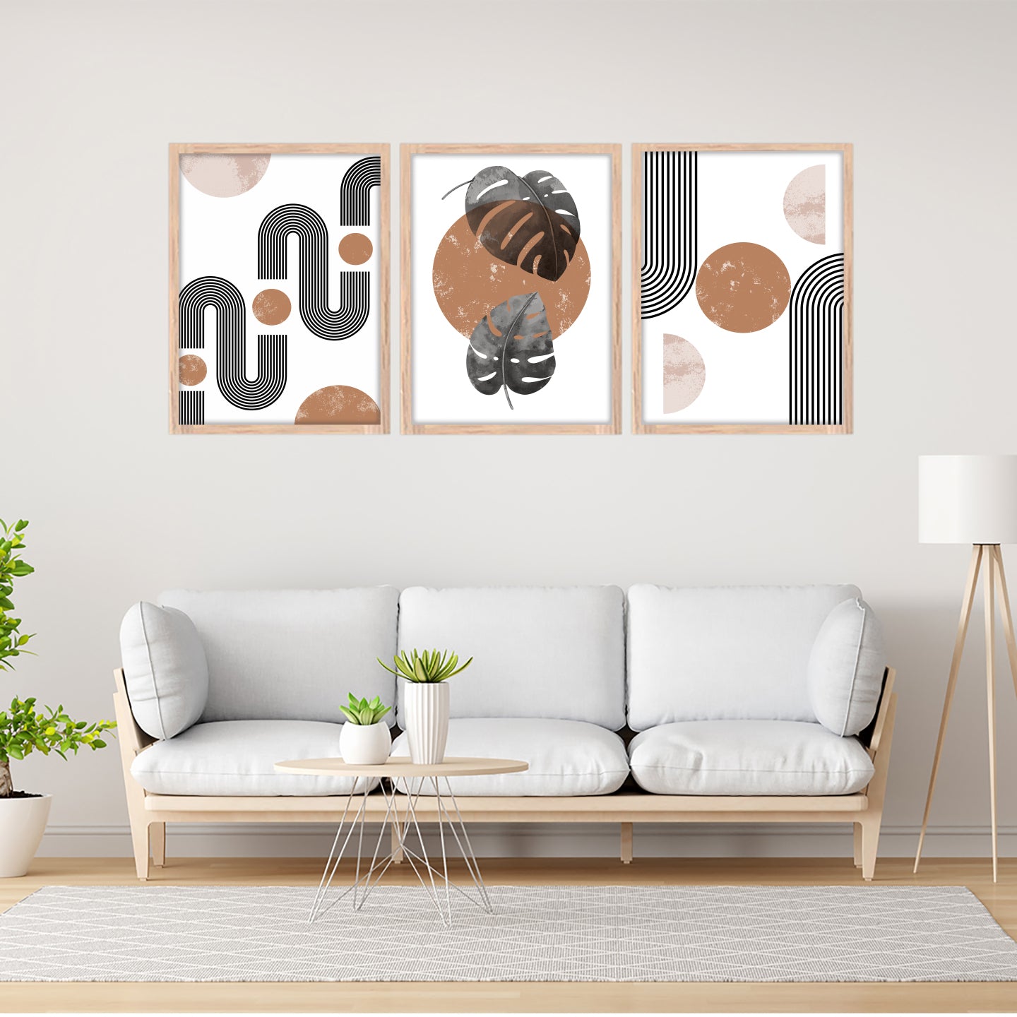 Rustic Botanical Geometry Wall Art