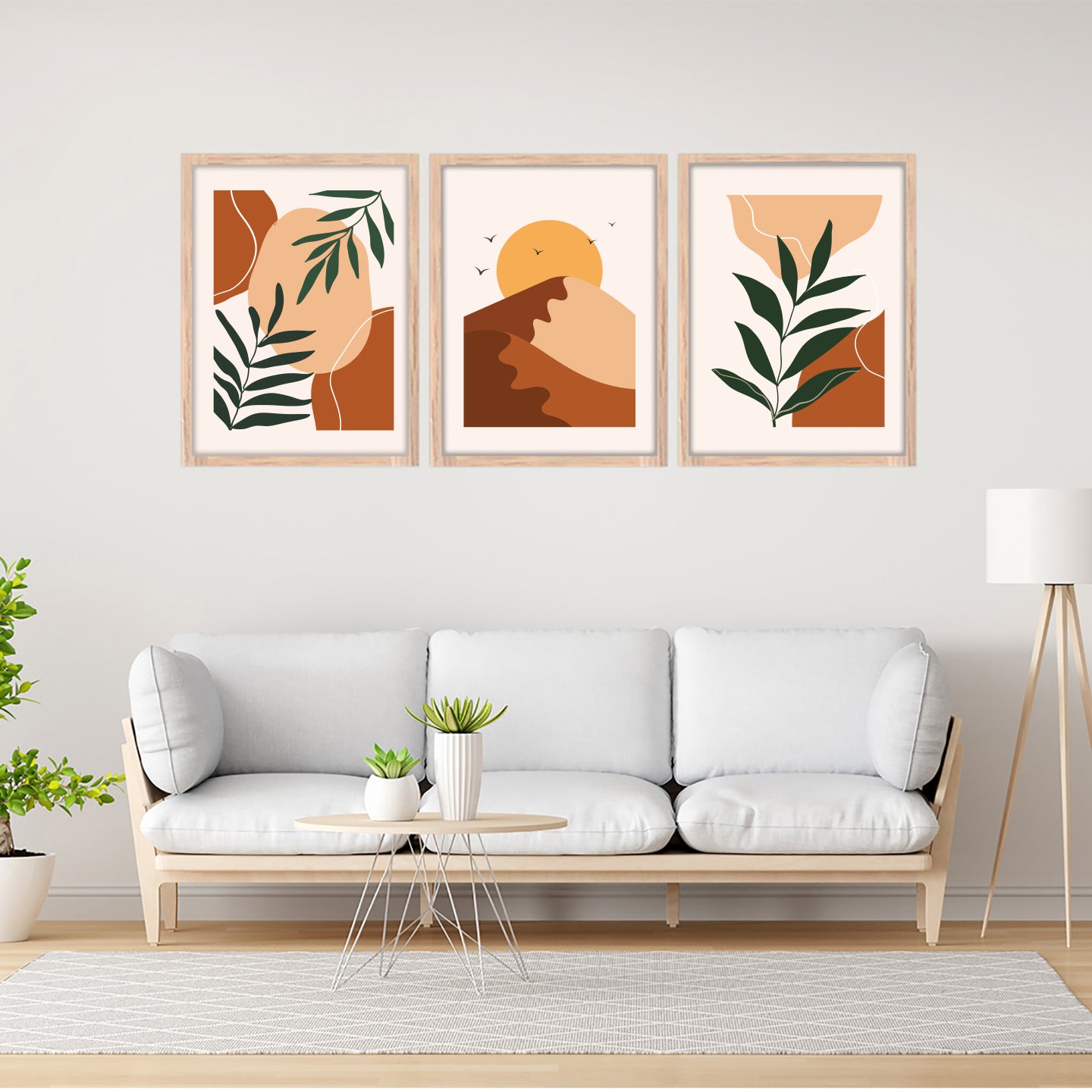Earthy Abstract Trio Wall Frame